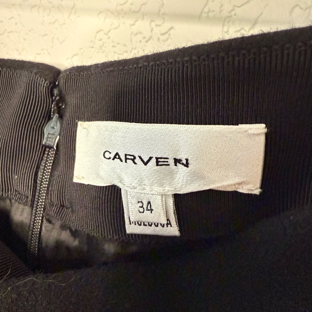 Carven Asymmetrical Black Wool Skirt - Picture 4 of 4